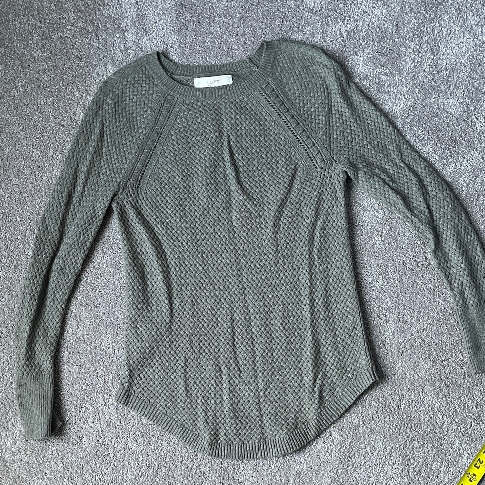 LOFT Green Knit Sweater
